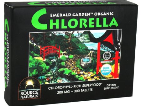 SOURCE NATURALS - Emerald Garden Organic Chlorella (200 mg) - 300 Tablets on Sale