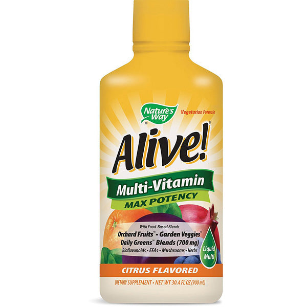 NATURES WAY - Alive! Max Potency Multi-Vitamin Citrus Flavor Liquid - 30 fl. oz. (900 ml) For Discount