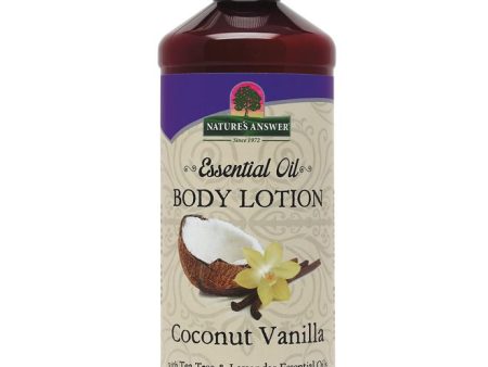 NATURE S ANSWER - Essential Oil Body Lotion Coconut Vanilla - 16 oz. (474 ml) Sale