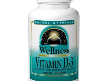 SOURCE NATURALS - Wellness Vitamin D-3 - 100 Softgels Cheap