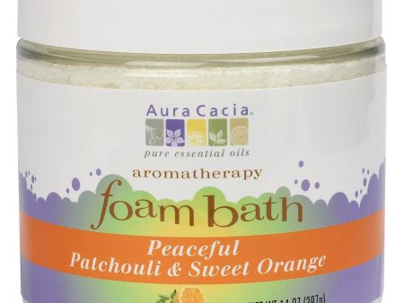 AURA CACIA - Aromatherapy Foam Bath Peaceful Patchouli and Sweet Orange - 14 oz. (397 g) Hot on Sale