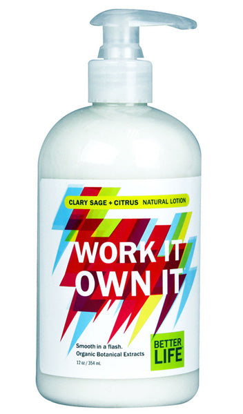 BETTER LIFE - Work It Own It Clary Sage + Citrus Natural Lotion - 12 fl. oz. (354 ml) Online now