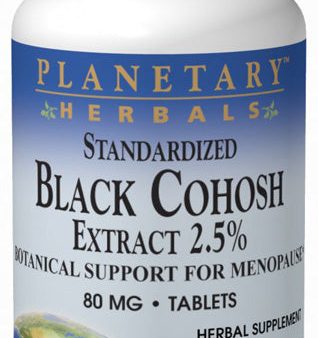 PLANETARY HERBALS - Black Cohosh Extract 2.5% Standardized - 45 Tablets Supply