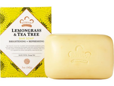 NUBIAN HERITAGE - Lemongrass & Tea Tree Bar Soap - 5 oz. (142 g) Cheap