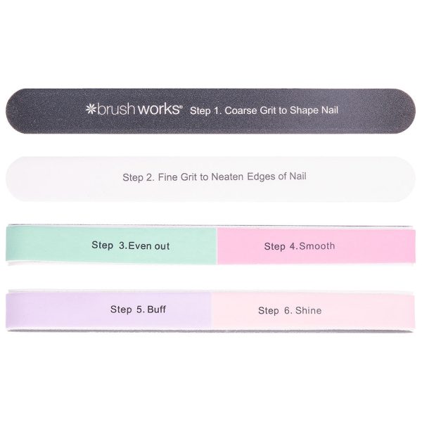 Brushworks 6-Sided Nail File Shape & Shine For Cheap