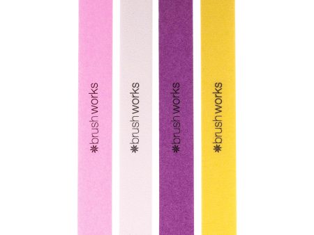 Brushworks Coloured Nail Files Pack of 4 Online Sale