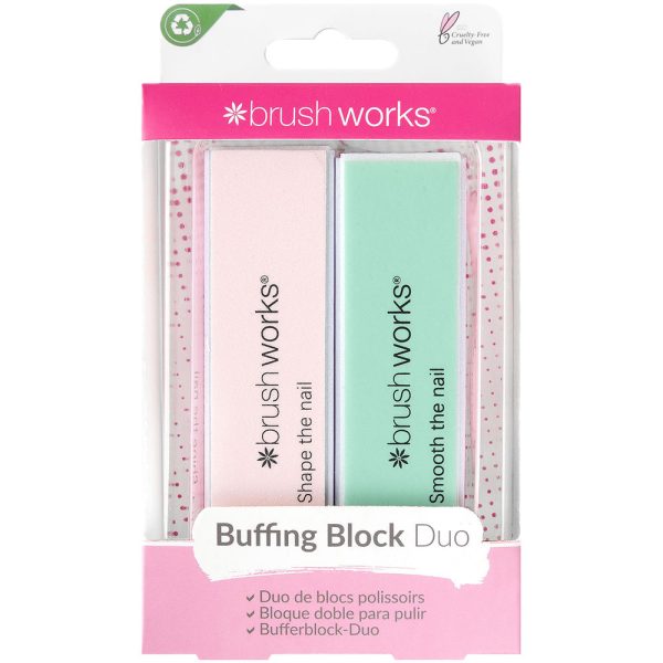 Brushworks Pastel Nail Buffing Blocks Pack of 2 Online Hot Sale