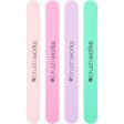 Brushworks Pastel Colour Nail Files Pack of 4 For Discount