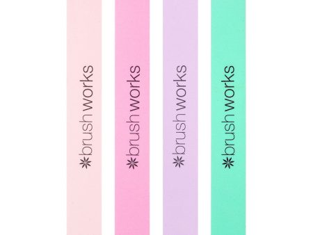 Brushworks Pastel Colour Nail Files Pack of 4 For Discount