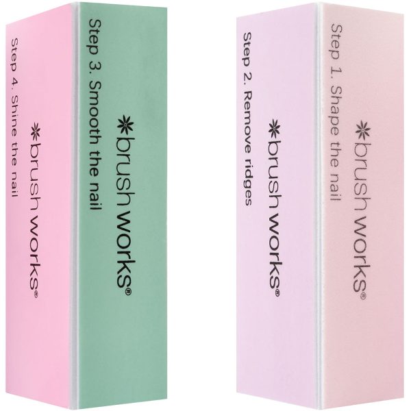 Brushworks Pastel Nail Buffing Blocks Pack of 2 Online Hot Sale