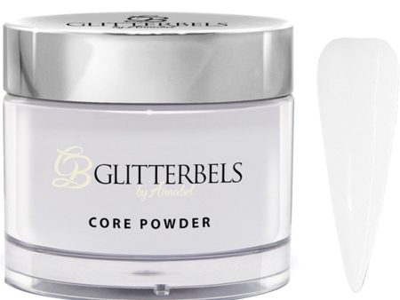 Glitterbels Core Acrylic Powder Snowdrops White 56g Cheap